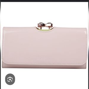 Ted Baker Titiana Bow Crystal Top Bobble Leather Matinee Purse - Light Pink